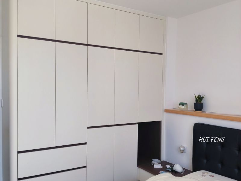 广州番禺汇峰装饰｜白云区80㎡奶油中古风装修卧室完工实景